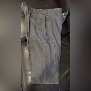 NWT Neiman Marcus ITALY Dress Pants Vitale Barberis Canonico VBC Flannel Gray 40